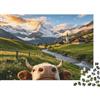 XiaopangXY Matterhorn Peak Puzzles per adulti 1000Pc Materiale riciclabile Alpine Cow Pasture Puzzles accessori per il tempo di gioco familiare Perfect per Family And Friends Birthdays 70x50cm/1000 pezzi