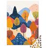 1M6T7B2K Montagna Foresta Colorata Puzzle 1000 Pezzi Carta Puzzle per Adulti Paesaggio Naturale Astratto Rilassamento Decorazione Salotto Attività di Famiglia 38x26cm/1000pcs