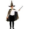 Funidelia | Costume da mago con stelle per bambino Streghe, Maghi, Halloween, Horror - Costume per bambini e accessori per Feste, Carnevale e Halloween - Nero