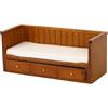 Milageto Letto Miniatura 1:12 Pannelli Cassetto Letto Retro Legno Stile Retrò Mini Arredo, color to 1