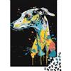 1M6T7B2K Ritratto Levriero Puzzle 1000 Pezzi Carta per Adulti Stile Arte Astratta Gioco di Puzzle 1000 Pezzi Relax Decorazione Regalo Casa 38x26cm/1000pcs