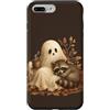 Halloween in October Custodia per iPhone 7 Plus/8 Plus Carino Fantasma Raccoon Autunno Halloween