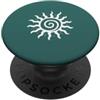 Mystic Spiral Sun theme Boho Sun Spirale Minimalista Celeste Deep Teal PopSockets PopGrip Adesivo