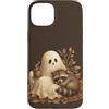 Halloween in October Custodia per iPhone 15 Plus Carino Fantasma Raccoon Autunno Halloween