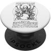 Grandio Design Music Lover & Musician Gi Batterista Polpo Percussioni Vitruvian Da Vinci Vintage PopSockets PopGrip Adesivo