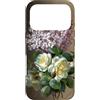 Art Pop Mobile Gallery Custodia per iPhone 17 Pro Arte floreale botanica rosa bianca lilla viola francese