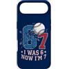 Boys Seventh Birthday Sports Meme Ts Custodia per iPhone Air 6 7 Baseball I was 6 Now I'm 7 boy settimo 7th Birthday