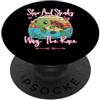 Sea Turtle Slow Walking Animal Lover Lento e costante vince la gara ambiente carino tartaruga marina PopSockets PopGrip Adesivo