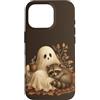 Halloween in October Custodia per iPhone 16 Pro Carino Fantasma Raccoon Autunno Halloween