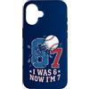 Boys Seventh Birthday Sports Meme Ts Custodia per iPhone 16 6 7 Baseball I was 6 Now I'm 7 boy settimo 7th Birthday