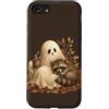 Halloween in October Custodia per iPhone SE (2020) / 7/8 Carino Fantasma Raccoon Autunno Halloween