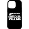 Miftees Halloween Tees Custodia per iPhone 15 Pro Max Halloween Witch scopa originale strega