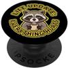 Funny Sarcastic Animal Humor Apparel Life Update Tutto fa male Funny Stand Raccoon Coffee PopSockets PopGrip Adesivo