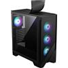 MSI MAG Forge 321R Airflow, custodia per PC da gioco Mid-Tower di alta qualità, pannello laterale in vetro temperato, ventole ARGB da 120 mm, supporto per raffreddamento a liquido, radiatore fino a