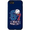 Boys Seventh Birthday Sports Meme Ts Custodia per iPhone SE (2020) / 7/8 6 7 Baseball I was 6 Now I'm 7 boy settimo 7th Birthday