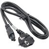 Akyga AK-NB-101C - Cavo di alimentazione a quadrifoglio Schuko CEE 7/7 su | Cavo di alimentazione di alta qualità in rame puro (3 x 0,75 mm²) per alimentatori di notebook, laptop