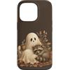 Halloween in October Custodia per iPhone 13 Pro Carino Fantasma Raccoon Autunno Halloween