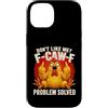 Funny F-Caw-F Merch Tees and Gifts Custodia per iPhone 14 F-Caw-F Problem Solved - Dark Humor Sarcasm Chicken Pun Meme