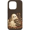 Halloween in October Custodia per iPhone 15 Pro Carino Fantasma Raccoon Autunno Halloween