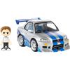 Takara Tomy Veicolo Fast & Furious Q-Village con minifigura Nissan Skyline GT-R (R34), altezza 9 cm