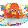 papercrush Biglietto pop-up a forma di polpo, biglietto di compleanno 3D e biglietto di auguri