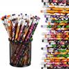 SULOLI 24 Pezzi Matite con Gomma Halloween,Matite Colorate in Legno | Gadget Regalini Fine Festa di Halloween per Bambini,Premi Scolastici