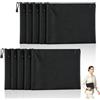 Teuaplo 10 Pezzi Sacchetto di Zip A5,Sacchetto di Zip Impermeabile,Borse di File,Sacchetto Di Documenti Portatile per Uffici Cosmetici Forniture Nero