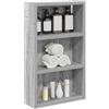 SKTQYQO Armadio Da Bagno A Muro Sonoma Grigia 30x10x50 Cm | Legno Ingegnerizzato, 2 Ripiani, Design Moderno, Per Piccoli Spazi