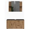 Vicco Set di mobili da bagno Irma, Antracite/Rovere dorato 120.1 cm | 2 pezzi · Mobile sottolavabo · Armadietto a specchio