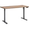 Composad | Scrivania Regolabile in Altezza della Linea ENERGIA, Standing Desk Con 4 Altezze, Scrivania Elettrica con Motore e Display, (LxP) 150x69 cm, Colore Noce Brera e Nero, Made in Italy