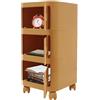 hongward Comodino a 3 livelli su ruote, mobile con ante, comodino rimovibile per camera da letto, soggiorno, 32 x 32 x 63,3 cm (giallo zenzero)