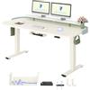 FLEXISPOT Scrivania regolabile in altezza, elettrico, a doppio motore, tavolo da ufficio ergonomico con piano singolo da 25 mm, 160 x 80 cm e gestione dei cavi, funzione memoria e indicatore