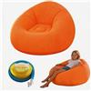 JJZENKD Pouf gonfiabile, sedia gonfiabile, divano, pouf gonfiabile, poltrona gonfiabile per soggiorno, camera da letto, giardino, campeggio (arancione)