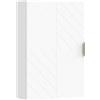 kleanking Armadietto Bagno da Parete Anta Decorata 40x15x60 cm Bianco