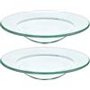 OATIPHO Wax Melt Dishes in Vetro 2 Pezzi, Eleganti per Scaldacera | Piatto di Ricambio per Scaldacera, Piatto per Sciogliere la Cera, Facile da Pulire