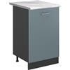 Vicco Mobiletto base cucina R-Line, Grigio-blu/Antracite 50 cm | 1 Anta · Piano di lavoro incl. · Piedini regolabili in altezza · 1 Ripiano · ✓ Liberamente combinabile