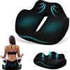 Mapille Cuscino Sedia Ufficio, Sedia Ergonomica Ortopedico con Maniglia a Fori, Cuscino Memory Foam Ciambella Antidecubito Traspirante, Cuscino per Sedile Auto Rotelle Gioco Rilievo Coccige (Nero)