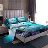 Loussiesd Set di biancheria da letto per bambini con squalo King 3D Ocean Animal Set di lenzuola per ragazze e ragazzi 4 pezzi di corallo alghe set di lenzuola subacquee mondo mare squali mare lenzuola con 2 f