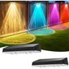 Delaiglow Applique da Esterno Solare Impermeabilità IP67, 2 Pezzi Luce Solare LED Esterno RGB con 8 Modalità Lampade Solari da Esterno per Cortile, Giardino e Recinzione