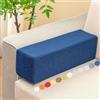 Generico Cuscino per Bracciolo Laterale del Divano, Cuscino di Supporto Lombare Rettangolare Spesso in Schiuma, Cuscino Poggiatesta Rimovibile per Schienale Letti Poltrone,Dark Blue,50x15x15cm