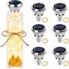 HIULLEN 6 luci solari a LED per bottiglie, 2 m, 20 LED, in sughero, per esterni, per bottiglie di vino, fai da te, feste, giardino, decorazione per matrimoni