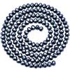 Perlin 85 rondelle in cristallo lucidato a fuoco, 6 x 4 mm, nero | Blu grafite profondo con riflessi d'acciaio freschi per la moda da sera, accessori distintivi per gioielli e decorazioni