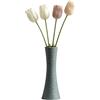 Upstore Vaso in ceramica da 20 cm, piccolo vaso conico a collo stretto, decorativo, per fiori a stelo singolo, decorazione per la casa, centrotavola per matrimoni, scrivania da ufficio (grigio)