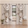 PETTI Artigiani Italiani - Tende a Pannelli per Interno con Anelli 2 Pezzi 140x280cm, Tenda Camera da Letto e Soggiorno Oscuranti Isolanti e Moderne, Shabby 331, 100% Made in Italy