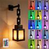 KUWUNG Luce notturna a lanterna Pixelata, 3D lanterna pixelata, luce notturna, Deco Gaming con 16 colori e telecomando ricaricabile tramite USB, per camera da letto, decorazione della camera dei