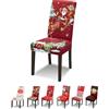 Lydevo Coprisedie Natalizie 4 Pezzi Coprisedia con Schienale Elasticizzato Spandex Fodere Coprisedia per Sala da Pranzo Rimovibile Vestisedia con Schienale per Natale Festa,Babbo Bordeaux