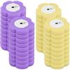 Guniata 36 ricariche usa e getta per scopino per WC, in spugna, ricarica per scopini da bagno per la pulizia della casa (giallo-viola, 36 pezzi)