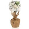 com-four® Composizione natalizia in vaso di fiori, coni, ramoscelli