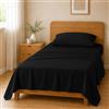 Homebliss Completo Letto 90x190+25 / 150x240 + 45x75 1PCS, Nero | 65 GSM, sacca +25, tinte unite