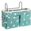 Croselyu, portaoggetti per la casa, multifunzionale, comodino da appendere, portariviste da letto, borsa portaoggetti per libri e riviste, da camera, verde